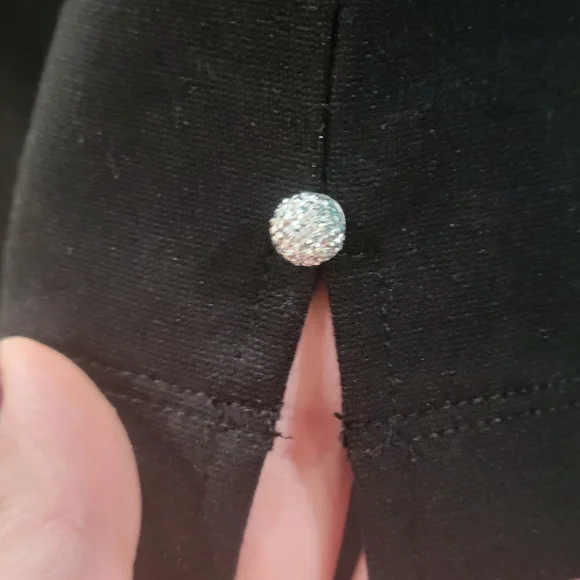 The Limited Classic Black Mini Dress With Diamonds On Sleeves Size 4. NWT - Picture 4 of 9